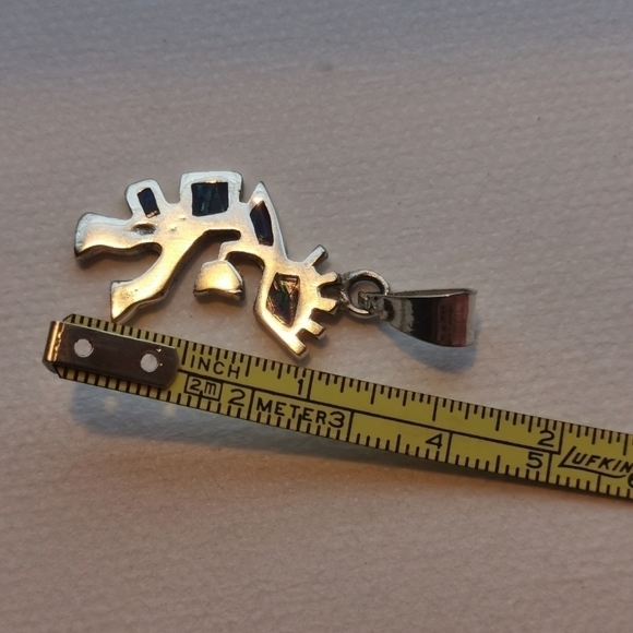 Blue opal dancing sterling pendant - Picture 3 of 5